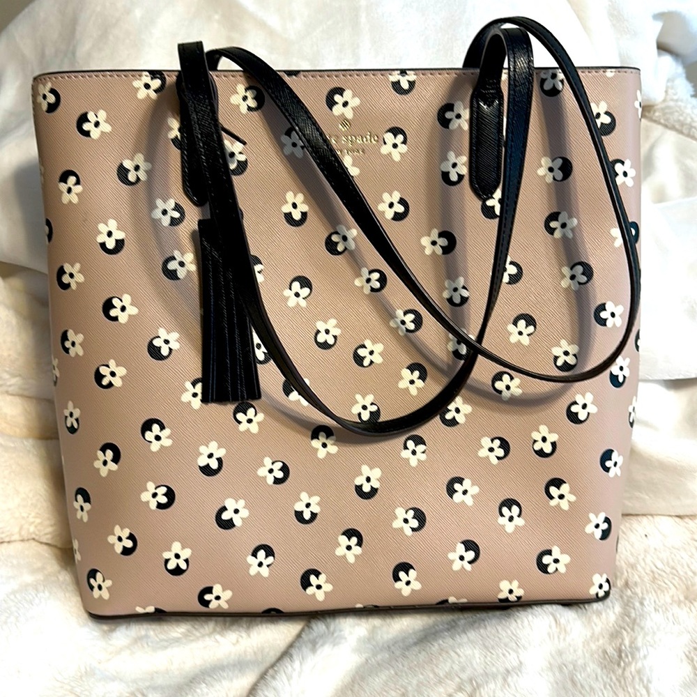 Kate Spade Tote Tan & Cream floral print
